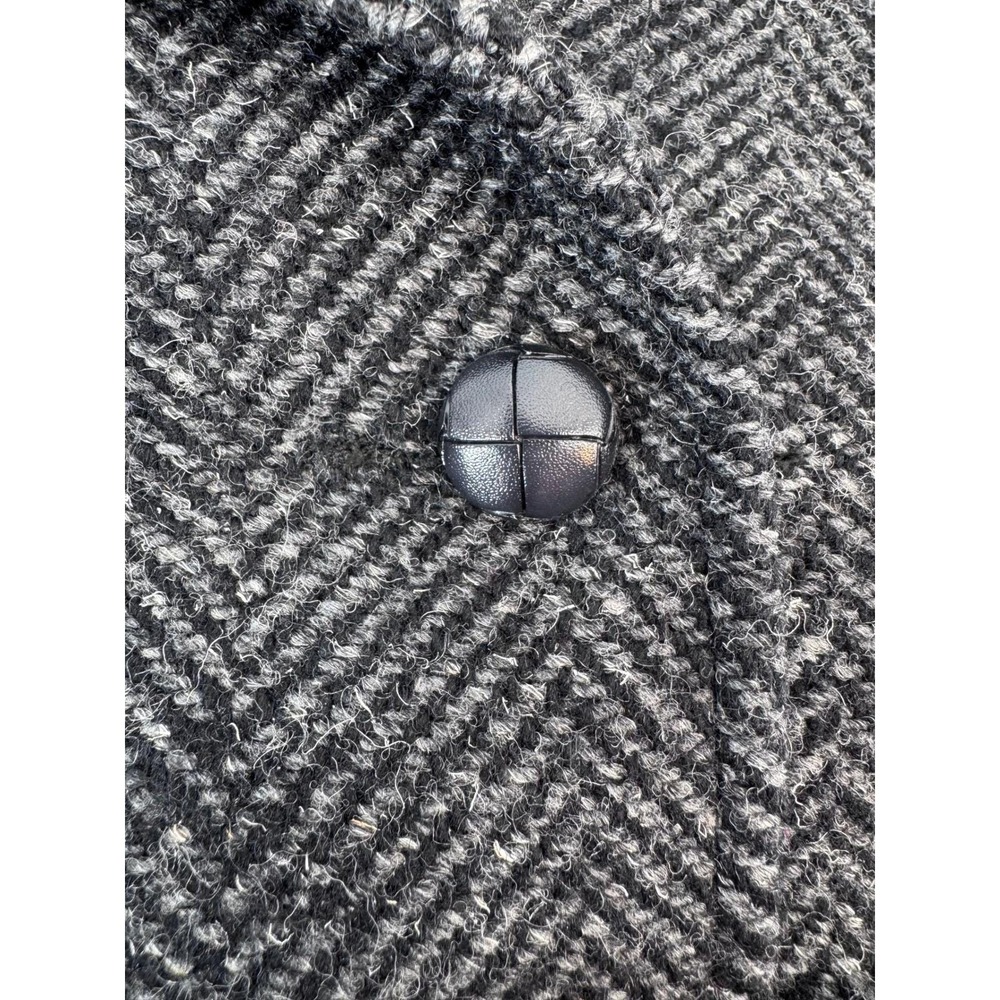 Vintage International Scene Herringbone Wool Blend Button Coat Women 7/8 Austria - Picture 7 of 14